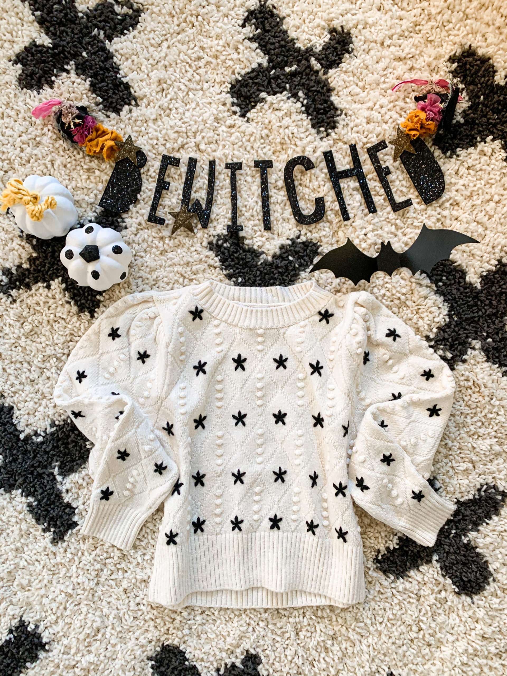 Black + White Stars Sweater