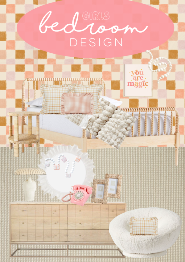 Warm + Modern Girl’s Bedroom Design