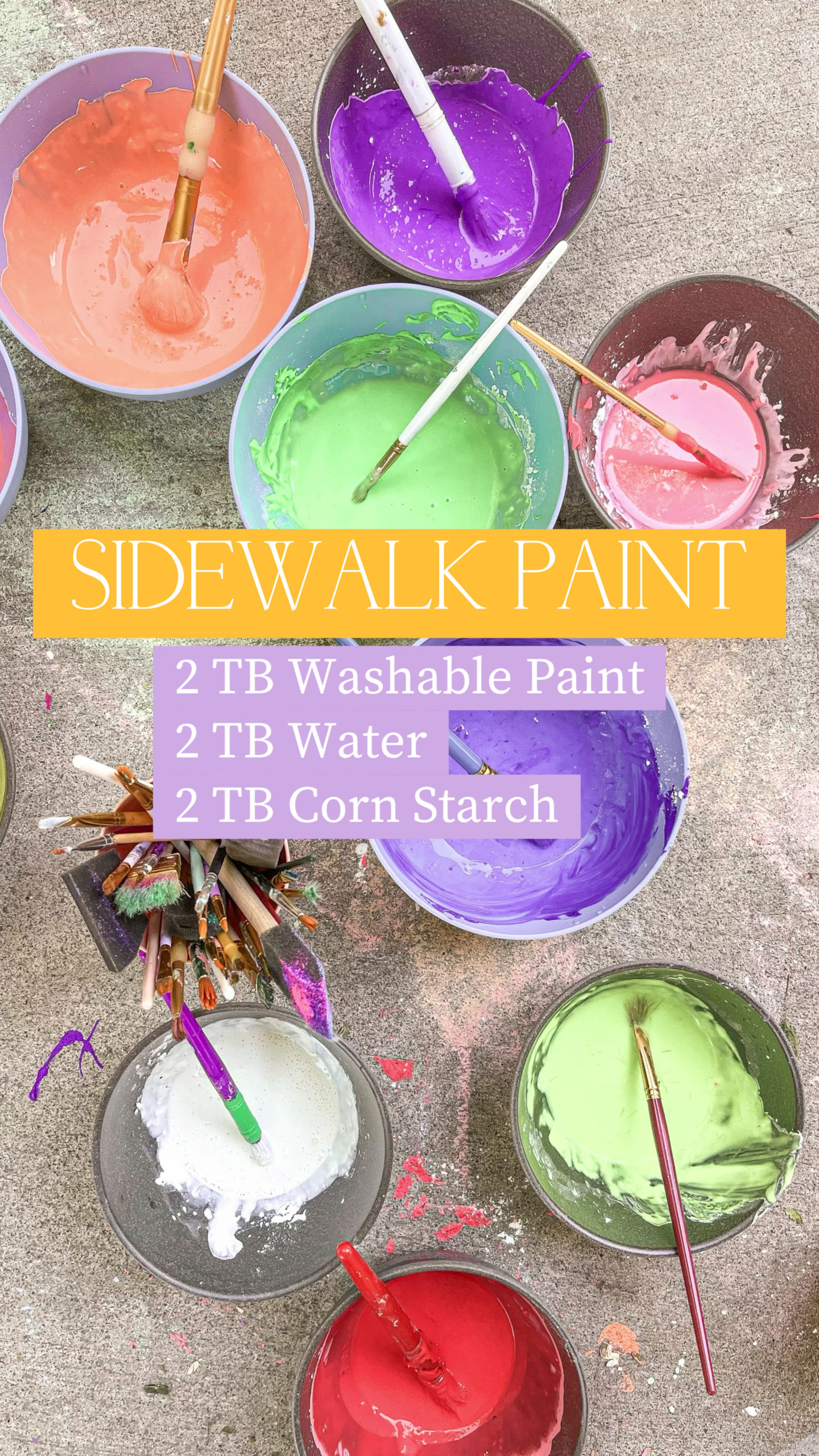 An Easy Sidewalk Paint Recipe