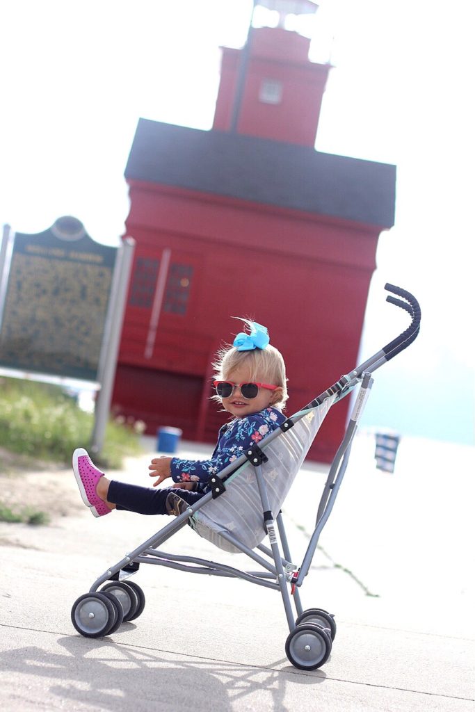 big red lighthouse in holland, michigan