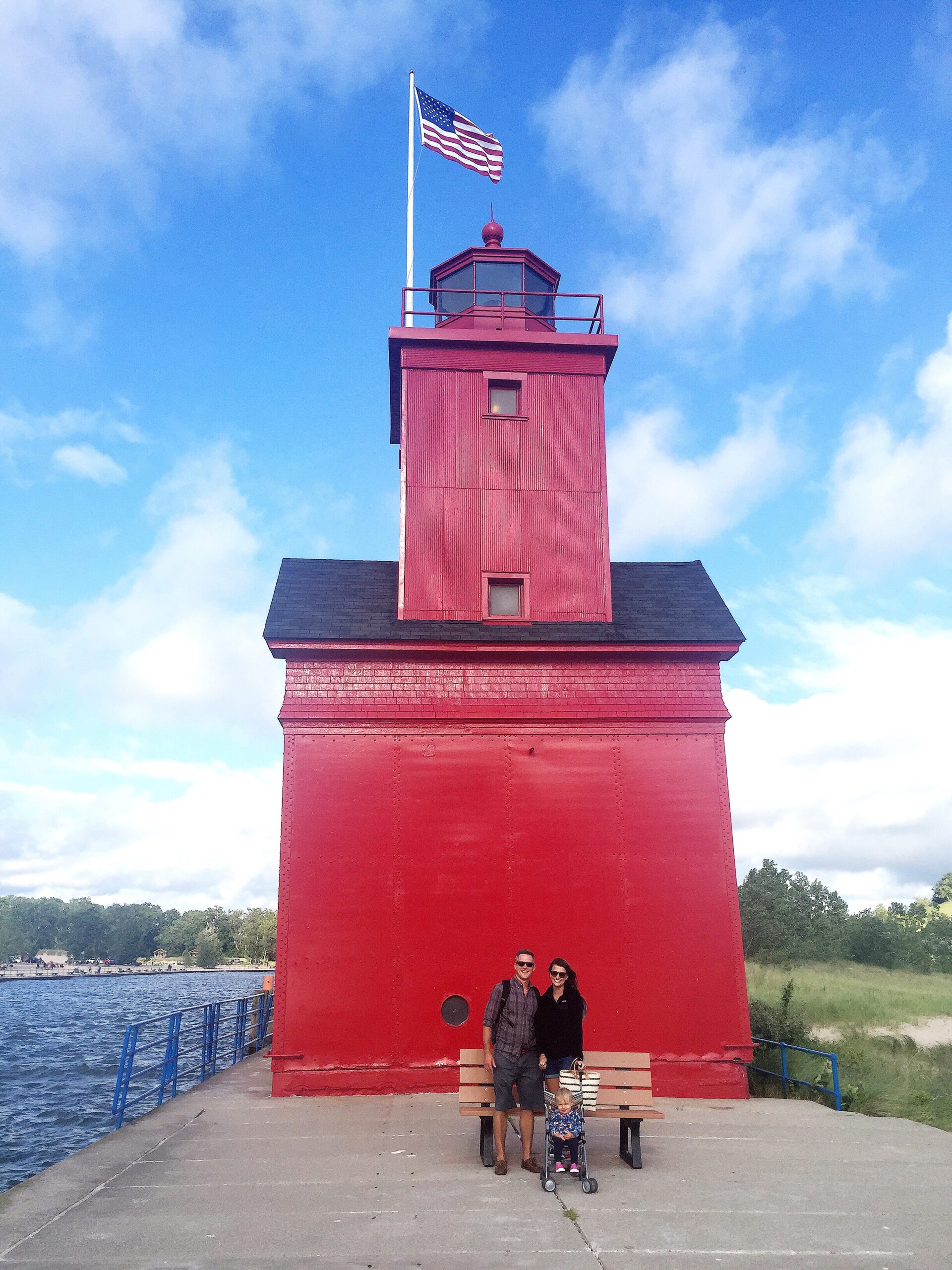 big red lighthouse