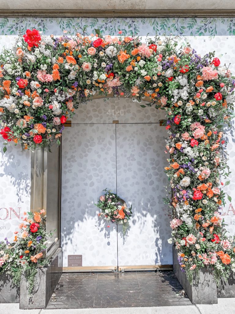 easton town center floral arch