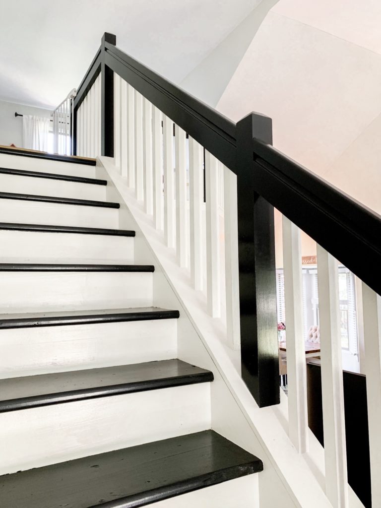 black and white staircase