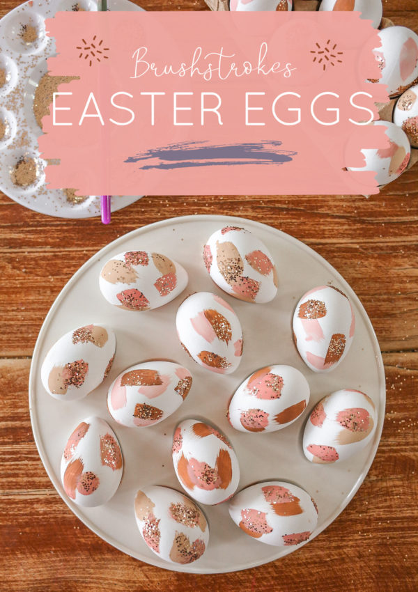 A Pretty Brushstrokes Easter Egg Decorating Idea