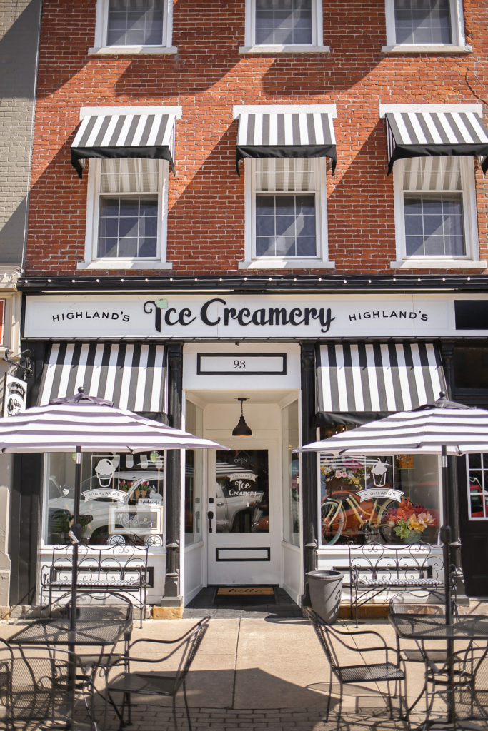 highland's ice creamery in downtown chillicothe ohio