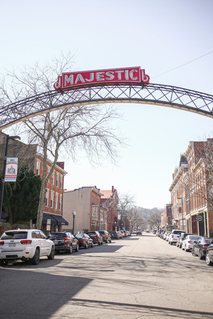 majestic theatre sign in downtown chillicothe