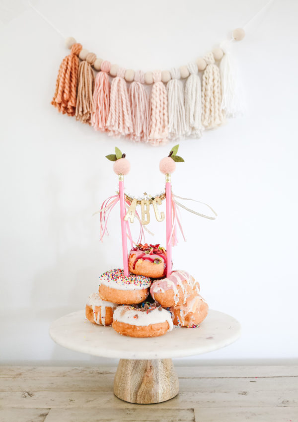 back to school donut cake