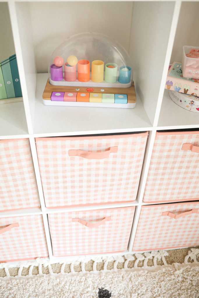 playroom storage solution with cubes