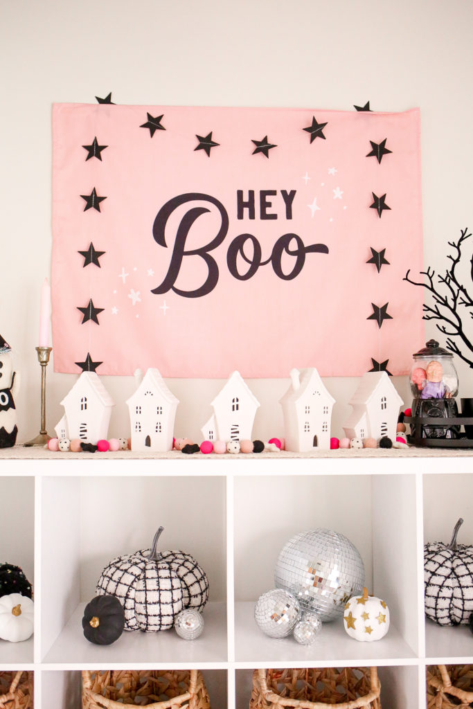 hey boo banner for halloween