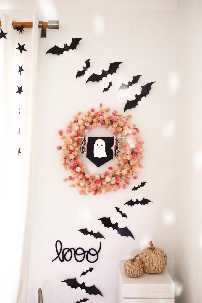 bats on wall for halloween