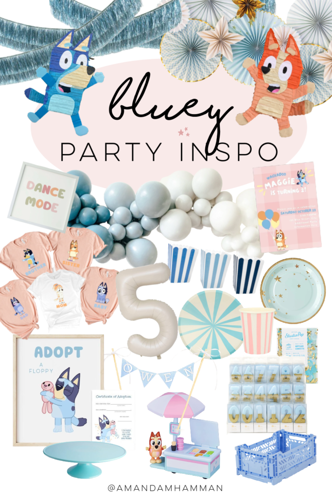 Bluey Birthday Invitations 