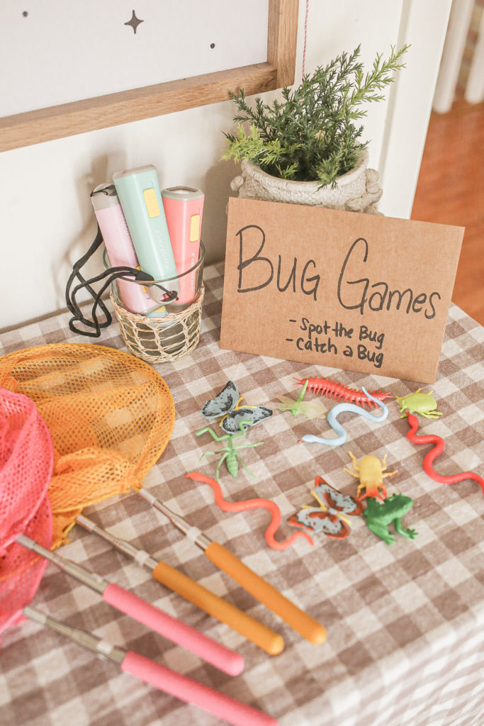 bug games at camping party