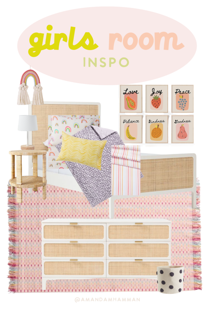 fun and colorful girls bedroom with west elm kids furniture