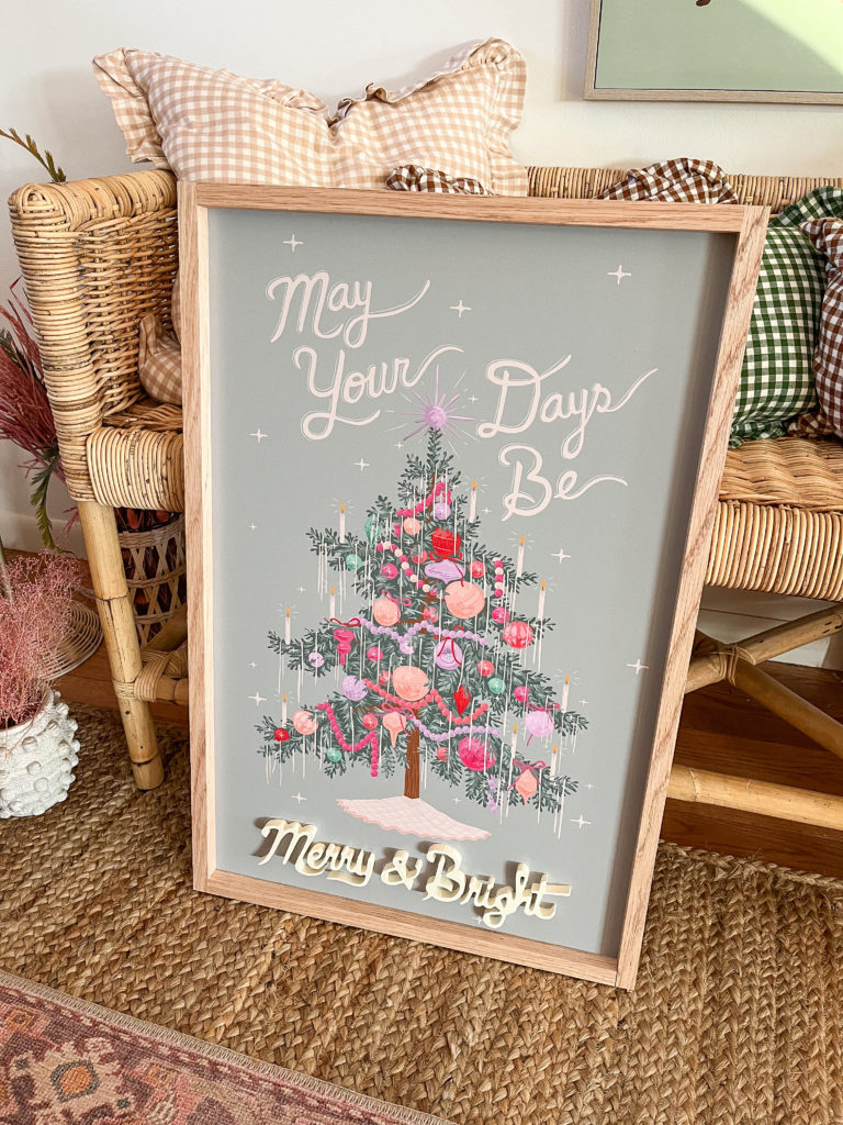 opal plus olive christmas sign