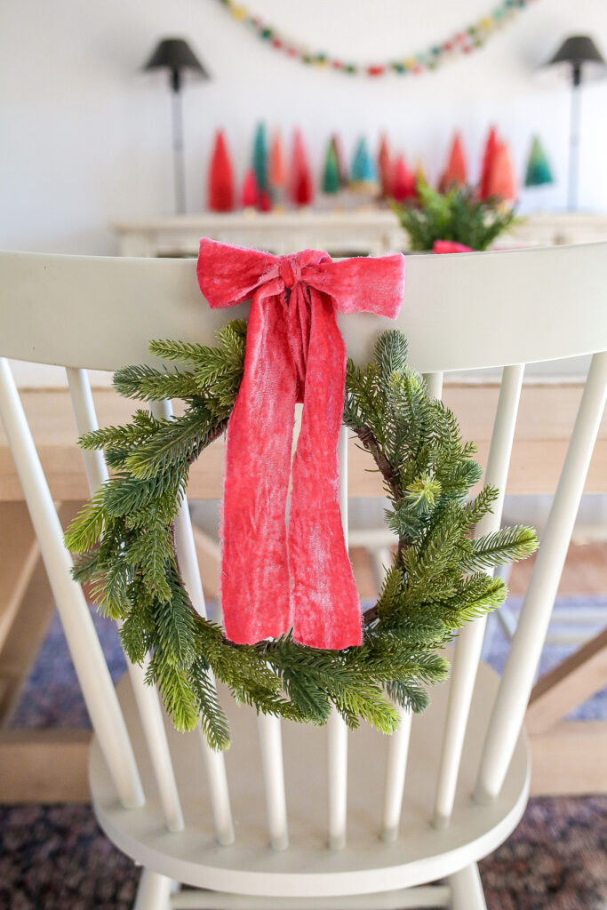 Hobby Lobby Mini Wreath + Velvet Ribbon DIY - amanda hamman - inspiration  for your home, holidays, & parties!