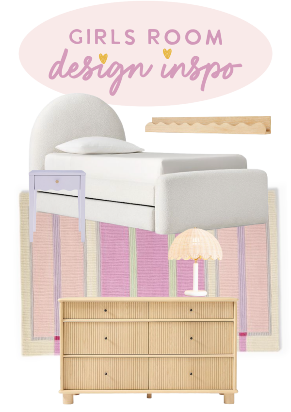 Pink + Purple Girls Bedroom Design