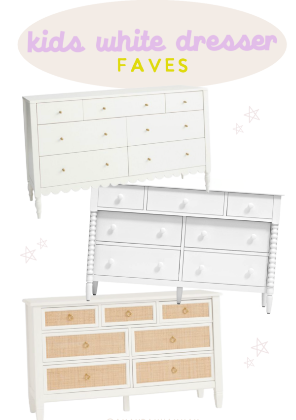 Favorite Kids’ White Dressers