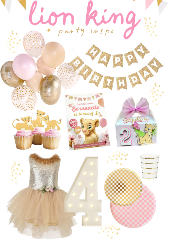 pink lion king birthday party