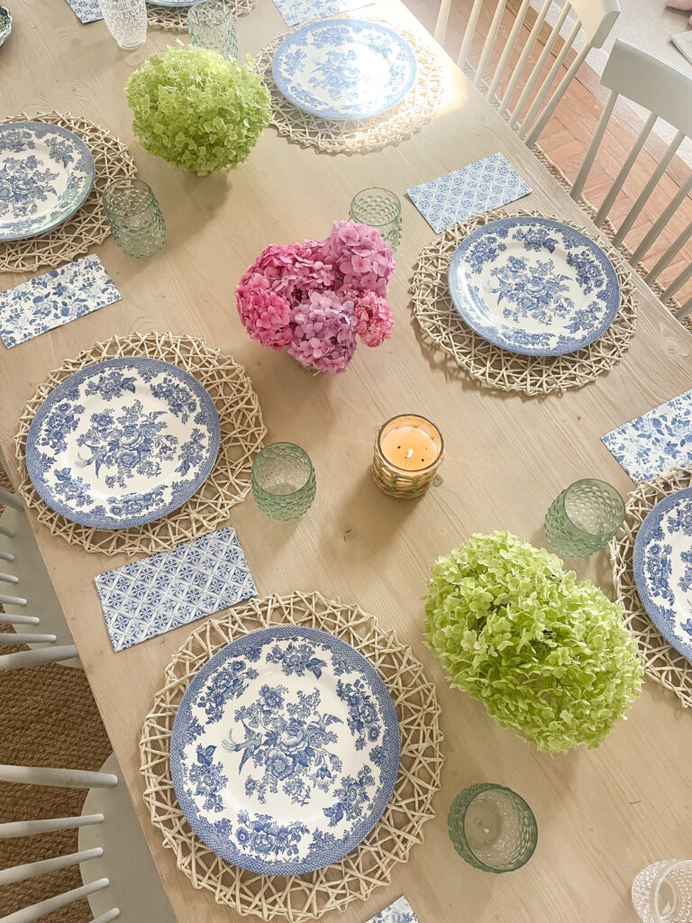 tips for cutting hydrangeas for a tablescape