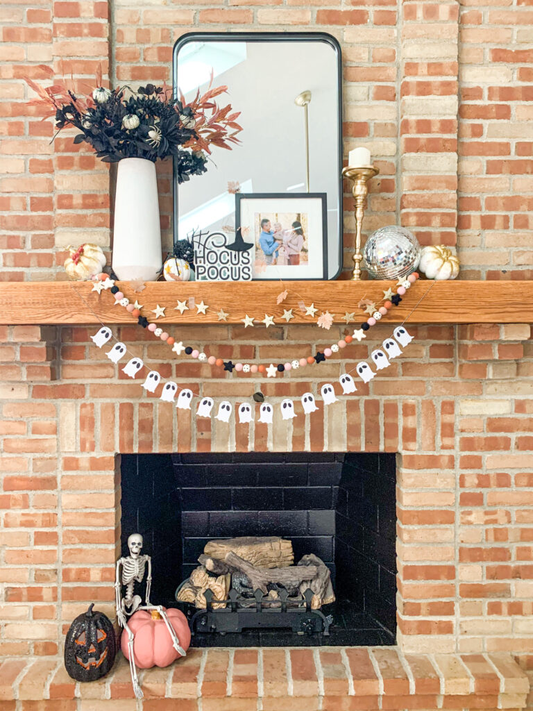 cute halloween mantel